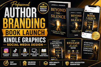 create professional author branding and book launch graphics