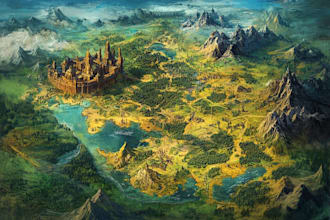 map illustration, map design