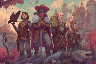 did dnd group party dnd character art, dnd party