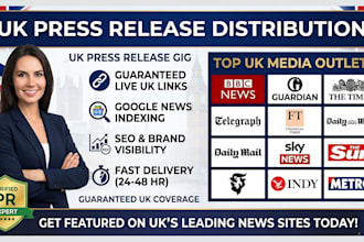 write and distribute UK press release on UK news sites, do UK PR submission