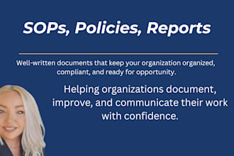 write your policies and sops