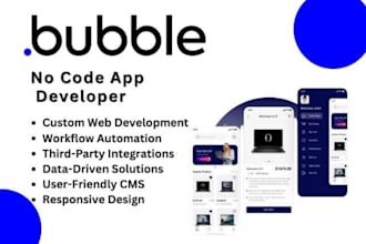 develop bubble website saas bubble mvp as bubble developer