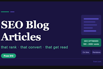 write an SEO optimized blog article or website content for your business