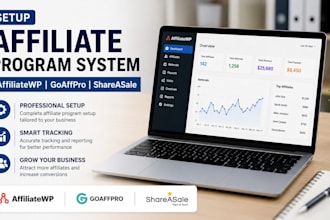 setup affiliatewp, goaffpro or shareasale affiliate program system