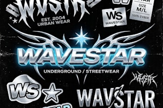 create y2k streetwear designs and underground brand designs
