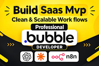 build your bubble io saas mvp app bubble website developer, bubble io developer