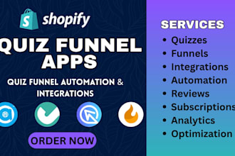 setup shopify quiz funnel apps octane ai reveuehunt appstle jugdeme prehook