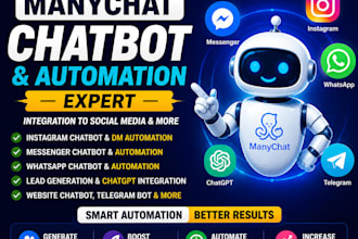 create ai manychat chatbot for instagram and whatsapp automation