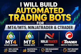build automated trading bots for mt4, mt5, ninjatrader and ctrader