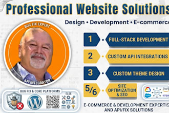 fix website bugs, wordpress fix, speed optimization, and responsiveness