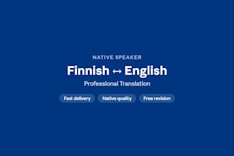 translate between finnish and english accurately