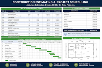 do construction estimating and project scheduling