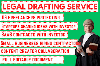 draft a professional ndas for US freelancers and business