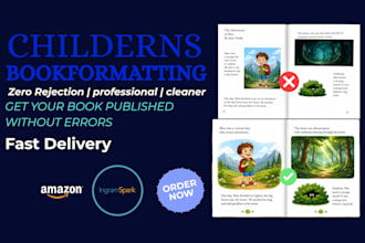 format children books for amazon kdp and ingramspark