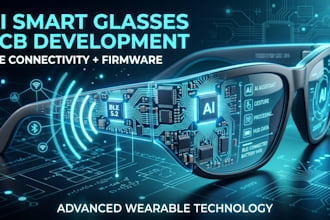 develop pcb for ai smart glasses with ble connectivity and firmware