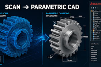 reverse engineer your 3d scan to parametric cad with editable history