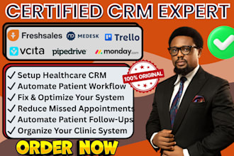 setup freshsales pipedrive healthcare monday trello medesk vcita crm automation