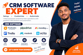 setup freshsales pipedrive healthcare monday trello medesk vcita crm automation