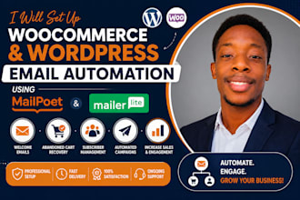 set up woocommerce wordpress email automation using mailpoet and mailerlite