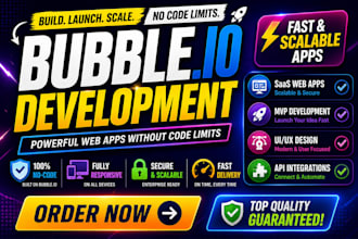 develop bubble io web app, saas mvp, CRM marketplace and custom website