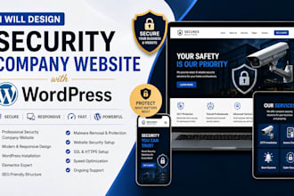 design security company website with wordpress, responsive business website