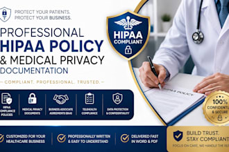 create professional hipaa policy  and medical privacy documentation