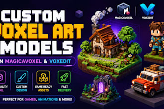 create custom voxel art models in magicavoxel and voxedit