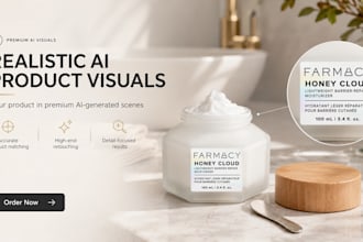 create realistic ai product photos with exact retouching