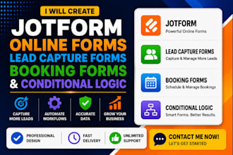 create jotform online forms lead capture forms booking forms conditional logic