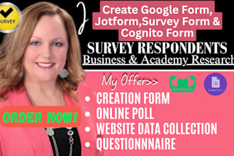 create google form jotform cognito for survey data analysis hypothesis testing