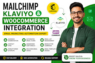 mailchimp klaviyo woocommerce integration, audience segmentation email list sync