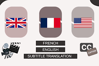 translate video subtitles between english and french
