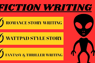 be your fiction book writer, fiction story writing, fiction ghostwriter