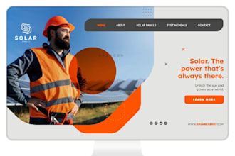 design a modern solar company website for lead generation