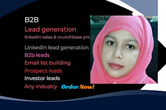 do b2b lead generation by linkedin sales and crunchbase pro