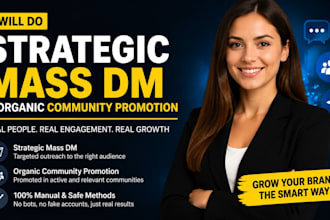 do strategic mass dm and organic community promotion
