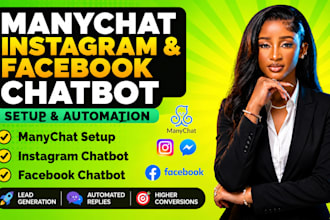 setup manychat instagram and facebook chatbot