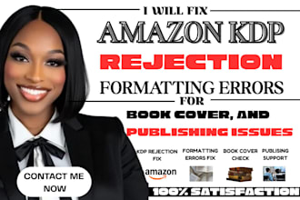 format, fix KDP errors, design interior and publish your book on amazon KDP