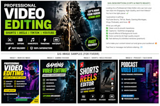 do professional video editing for youtube, tiktok and instagram