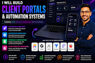 setup softr glide adalo appsheet flutterflow thunkable clientportal mobile app