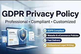 write gdpr compliant privacy policy for website or business