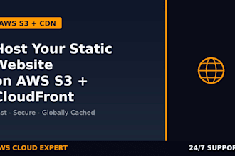 host your static website on AWS s3 with cloudfront CDN