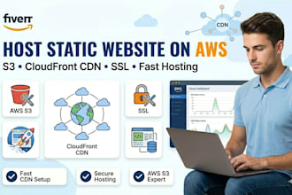 host your static website on AWS s3 with cloudfront CDN