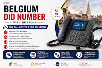 provide belgium did numbers with sip trunk for call center