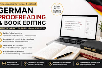 proofread and edit your german book to native fluency