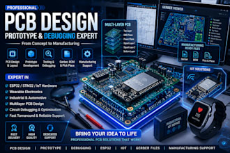 design automotive pcb, esp32 iot hardware, motor controller, embedded pcb layout