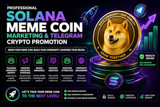 do solana meme coin promotion meme coin marketing telegram crypto promotion