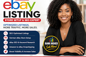 do german ebay listing ebay shop setup ebay store design seo dropshipping