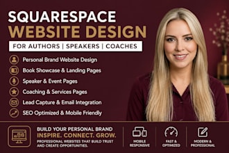 build personal brand squarespace website for book authors speakers coaches