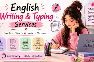 do english writing and typing work